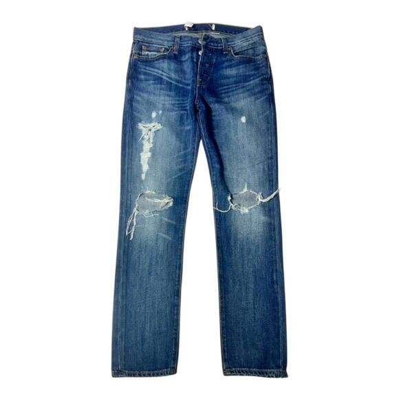 NWOT Gap 1969 Distressed Straight Leg Jeans Size 24 - Picture 2 of 12